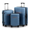 Karl Home Luggage 20  inch Suitcase PC ABS with TSA Lock Expandable Spinner Carry on Hardshell Lightweight Blue - 3 of 4