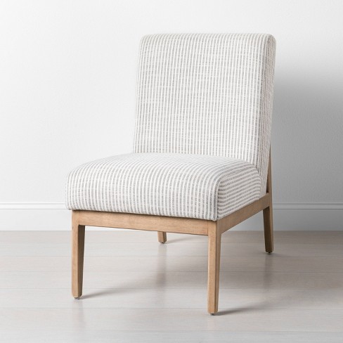Upholstered Natural Wood Slipper Accent, Target Upholstered Chairs