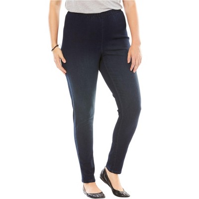 Woman Within Petite Fineline Denim Jegging