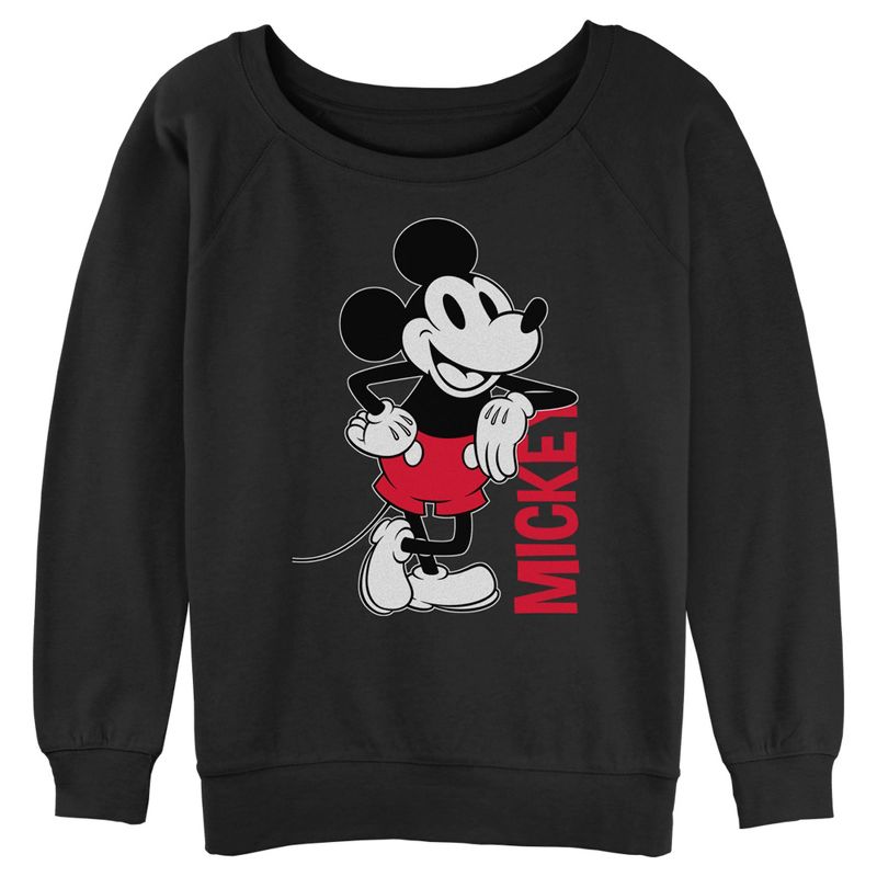 Juniors Womens Mickey & Friends Vintage Lean Sweatshirt, 1 of 5