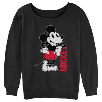 Juniors Womens Mickey & Friends Vintage Lean Sweatshirt
