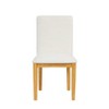 HomePop Set of 2 Modern Upholstered Dining Chairs Cream: Polyester Fabric, Plywood Frame, Spot Clean - 2 of 4
