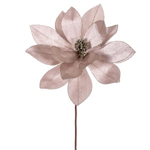Vickerman 22" Velvet Sheen Glitter Trim Poinsettia - 1 of 1