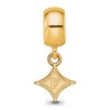 Black Bow Jewelry 14k Yellow Gold Plated Sterling Silver Furman Paladins NCAA Bead Charm - 3 of 4