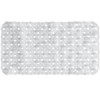 Home Mart Goods Clear Transparent Geometric Circles Vinyl Non-Slip Bathtub Shower Mat With Suction Cups -27" x 14.6" - 2 of 3