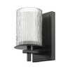 Grayson 1-Light Wall Sconce - Elegant Glass & Steel Design for Contemporary Baths - 3 of 4