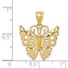 Black Bow Jewelry 14k Yellow Gold Cutout Butterfly Pendant, 19mm - 3 of 4