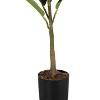 Monarch Specialties Artificial Plant 40 inch Tall Rubber Tree Indoor Faux Fake Floor Greenery Potted Real Touch Decorative Green Leaves Black Pot - 3 of 4
