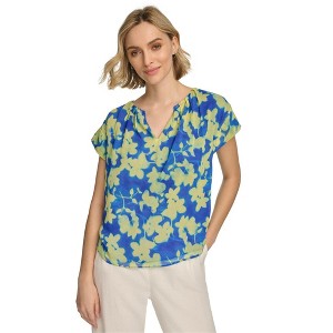 Calvin Klein Womens Floral Tunic Blouse - 1 of 1