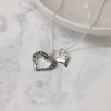 Dicksons Angel Wings Double Heart Silver Plated 18 inch Pendant Necklace - 2 of 3