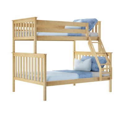 Max & Lily Twin Over Full Bunk Bed Solid Wood Platform Bed Frame For ...