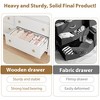 French Country 6-Drawer Dresser, Antique White Chest of Drawers for Bedroom, Storage Cabinet with Decorative Hardware for Living Room, Entryway - 3 of 4