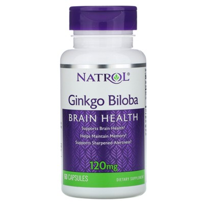 Natrol Ginkgo Biloba, 120 mg, 60 Capsules, Herbal Supplements