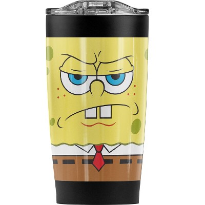 Spongebob Squarepants Angry Face Steel Tumbler 20oz Coffee Travel Mug