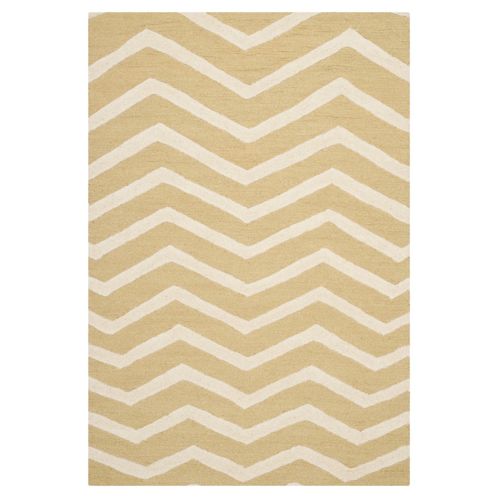 3'X5' Chevron Accent Rug Light Gold - Safavieh