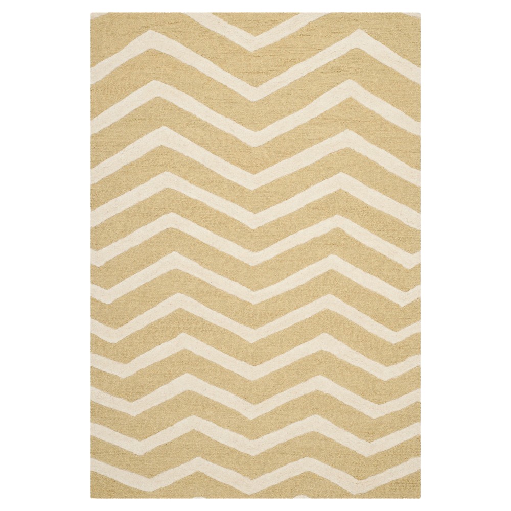 3'X5' Chevron Accent Rug Light Gold - Safavieh