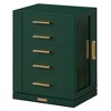 Jewelry Box 360° Rotating, Accessory Organizer with 5 Drawers, Glass Window Spacious - 3 of 4