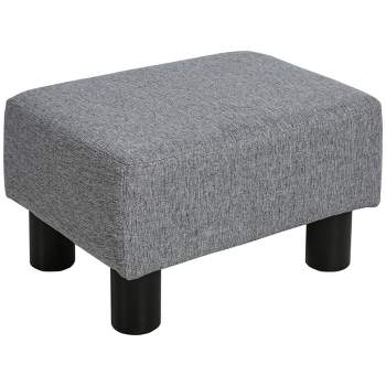 NEW Truffle Brown 19-29 Cm Tall Small Foot Stool With Button/ Upholstered Footstool  Low Stool for Father Mother Gift Idea Handmade Footstep 