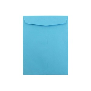 JAM Paper 9 x 12 Open End Catalog Colored Envelopes Blue Recycled 80386A - 1 of 4