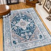 Kumasinova Vintage Boho Area Rug, Washable Rug with Floral Pattern, Faux Cashmere Living Room Rug, Non-Slip Rugs, Stain-Resistant Door Mat - 4 of 4