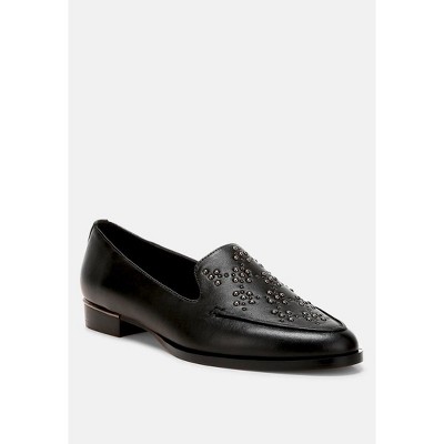 Gabbasi Studded Genuine Leather Women Loafers