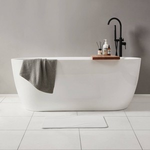 15.4"x23.6" Diatomaceous Stone Hard Bath Mat - 1 of 4