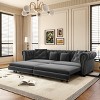 KWPZQEB Chesterfield Sofa Bed, 3-in-1Convertible Sofa, 89" Pull Out Sofa Bed with Movable Ottoman, Velvet 3-Seater Sofa for Living Room - 3 of 4