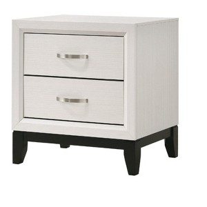 NicBex Two-Drawer Nightstand Bedside Table with Solid Legs End Table with Metal Handles for Living Room, Bedroom - 1 of 4