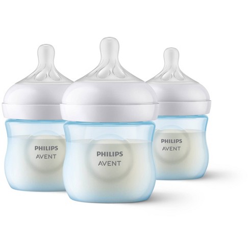 Philips Avent 3pk Natural Baby Bottle With Natural Response Nipple - Blue -  4oz : Target