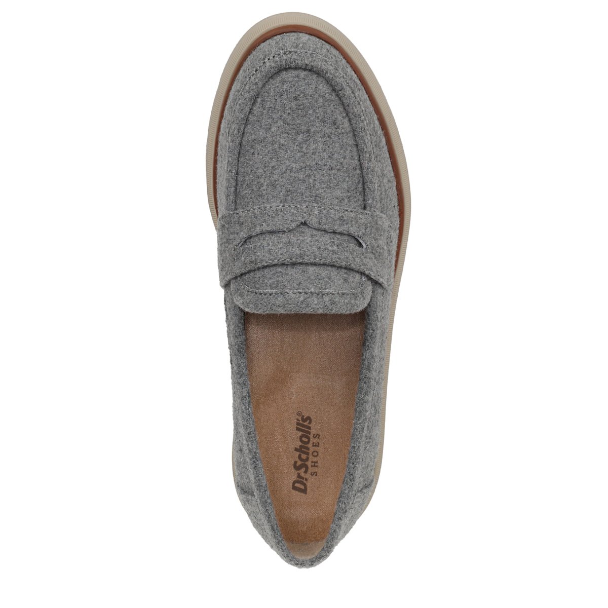 Женские туфли Dr. Scholl's Women's Nice Day Max Loafer Light Grey Wool 11 M — фото 7