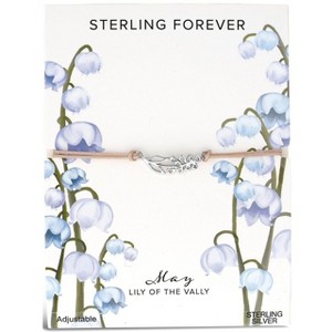 SHINE by Sterling Forever Sterling Silver Birth Flower Bolo Bracelet - 1 of 2