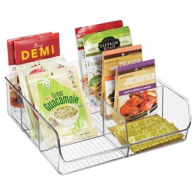 mDesign Tall Plastic Kitchen Food Storage Organizer Bin, Handles