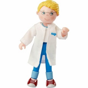 HABA Little Friends Dad Andreas 4.5" Dollhouse Toy Figure with Removable Coat (Doctor, Veterinarian, Scientist) - 1 of 4