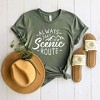 Simply Sage Market Women's Take The Scenic Route Words Short Sleeve Graphic Tee - 3 of 4