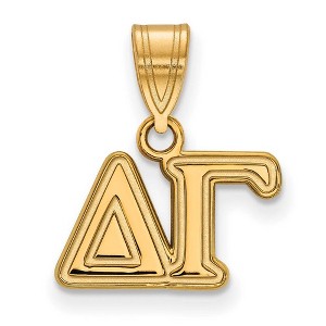 Black Bow Jewelry 14k Yellow Gold Plated Sterling Silver Delta Gamma Greek Life Medium Pendant - 1 of 3