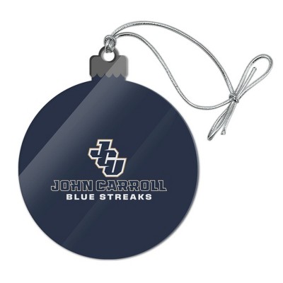 John Carroll University Blue Streaks Logo Acrylic Christmas Tree Holiday Ornament