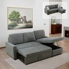 AndMakers 83 in. Polyester Full Size Sofa Bed with Storage - 2 of 4