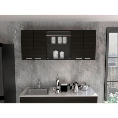 NicBex Sideboard Buffet Cabinet Modern Design Wall Storage Cabinet 150" Kitchen Cabinet with Built-in Dish Rack and Holder for Dining Room