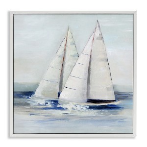 Stupell Industries Sailboats Coastal Waves Splashing, 12" x 12" - 1 of 4