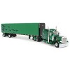 First Gear DCP 1/64 Green & Black Peterbilt 359 63'' Mid-Roof Sleeper w/ 53' Utility Roll Tarp Trailer 60-1607 - 2 of 4
