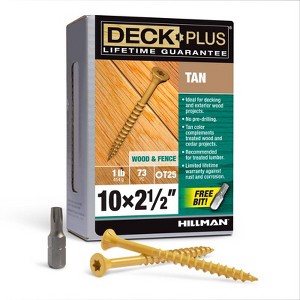 Hillman Deck Plus No. 10 X 2-1/2 in. L Tan Star Flat Head Exterior Deck Screws 1 lb - 1 of 1