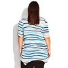 Avenue Women's Plus Size Sharkbite Print Top - 3 of 4