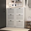 Okak Shoe Cabinet, Freestanding Shoe Organizer with 3 Flip Drawers, Shoe Storage Cabinet for Entryway, Living Room, Hallway, White - 2 of 4