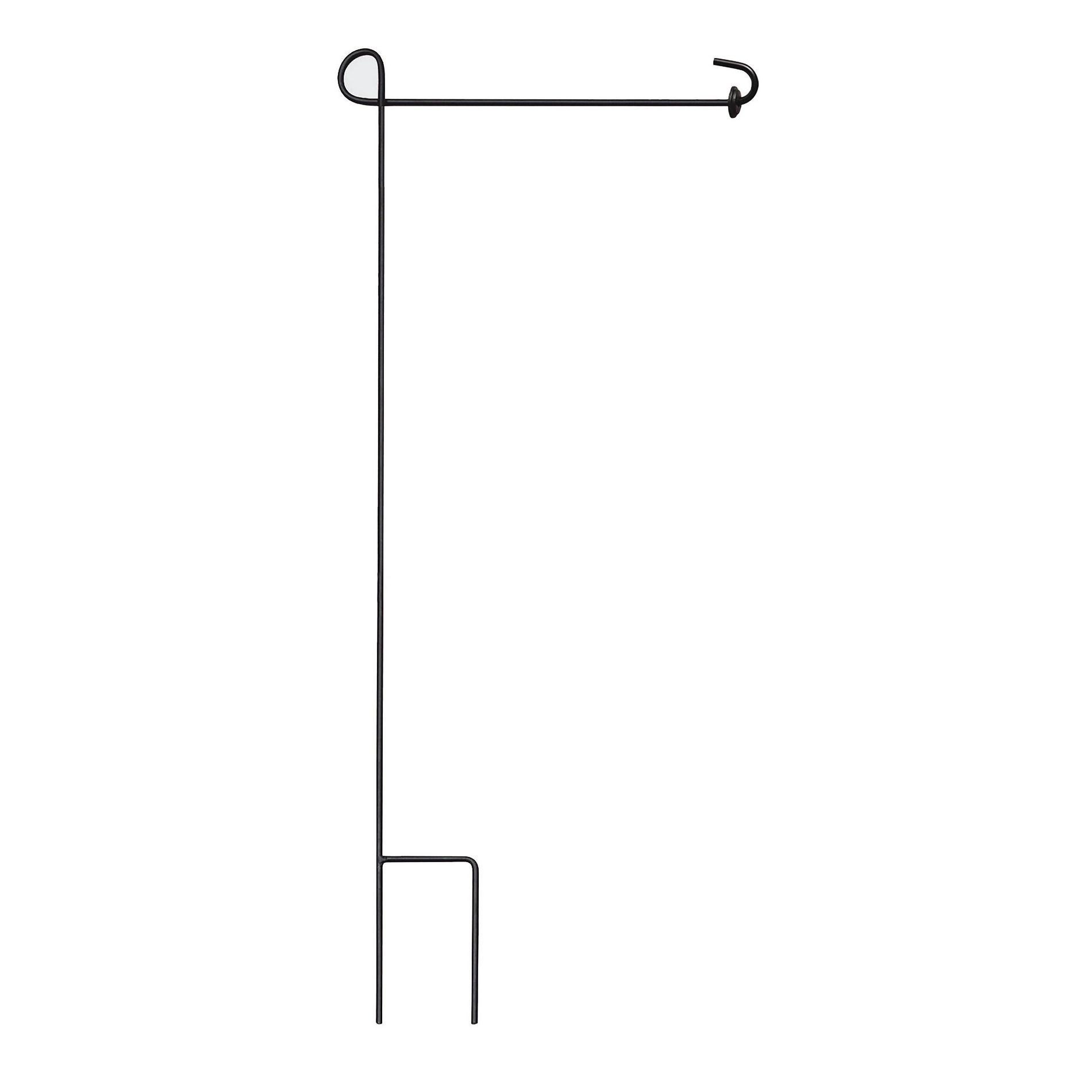 Evergreen Flag Elegant Sturdy Metal Garden Flag Stand - 18" Long x 44" High