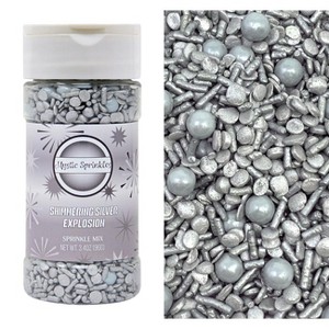 Mystic Sprinkles Shimmering Silver Sprinkle Explosion 3.2oz - 1 of 4