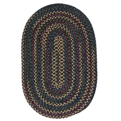 Colonial Mills Midnight Braided Rug, Carbon 3' round, Round Shape