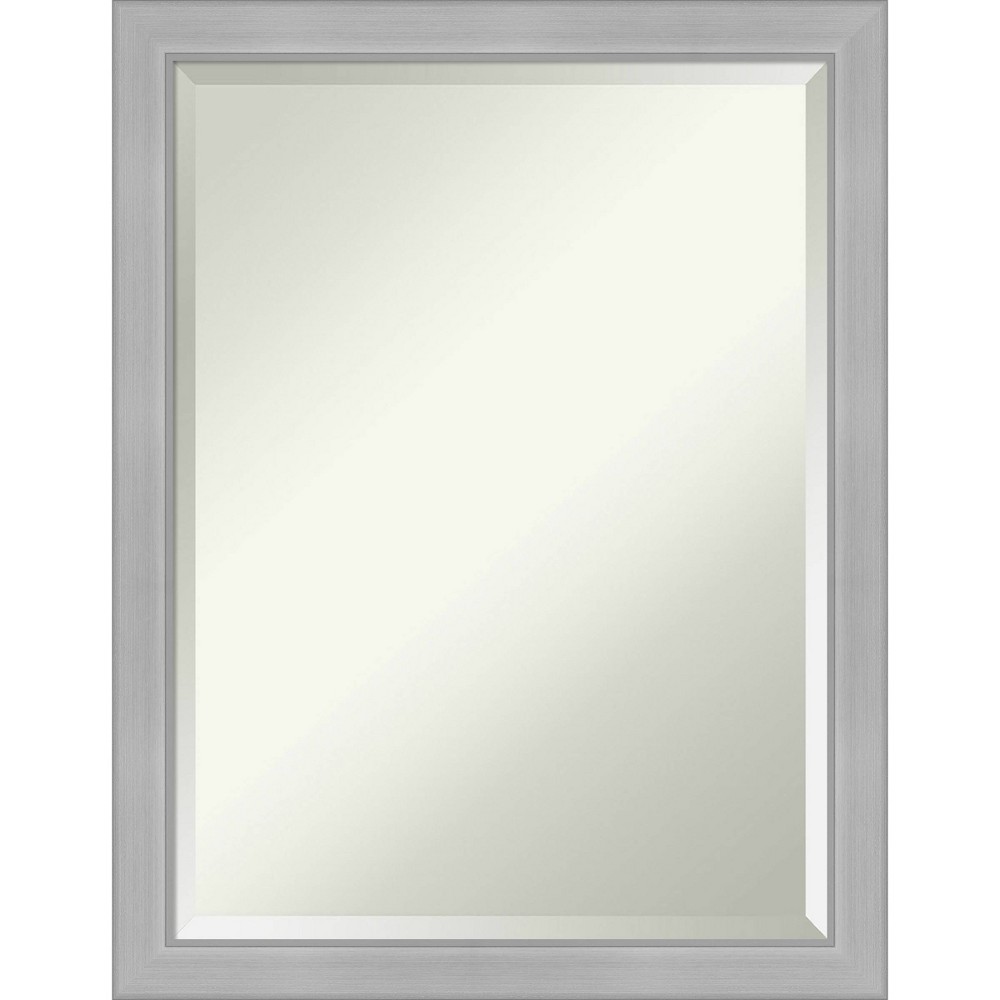 Photos - Wall Mirror 21" x 27" Vista Brushed Framed Bathroom Vanity  Nickel - Amanti