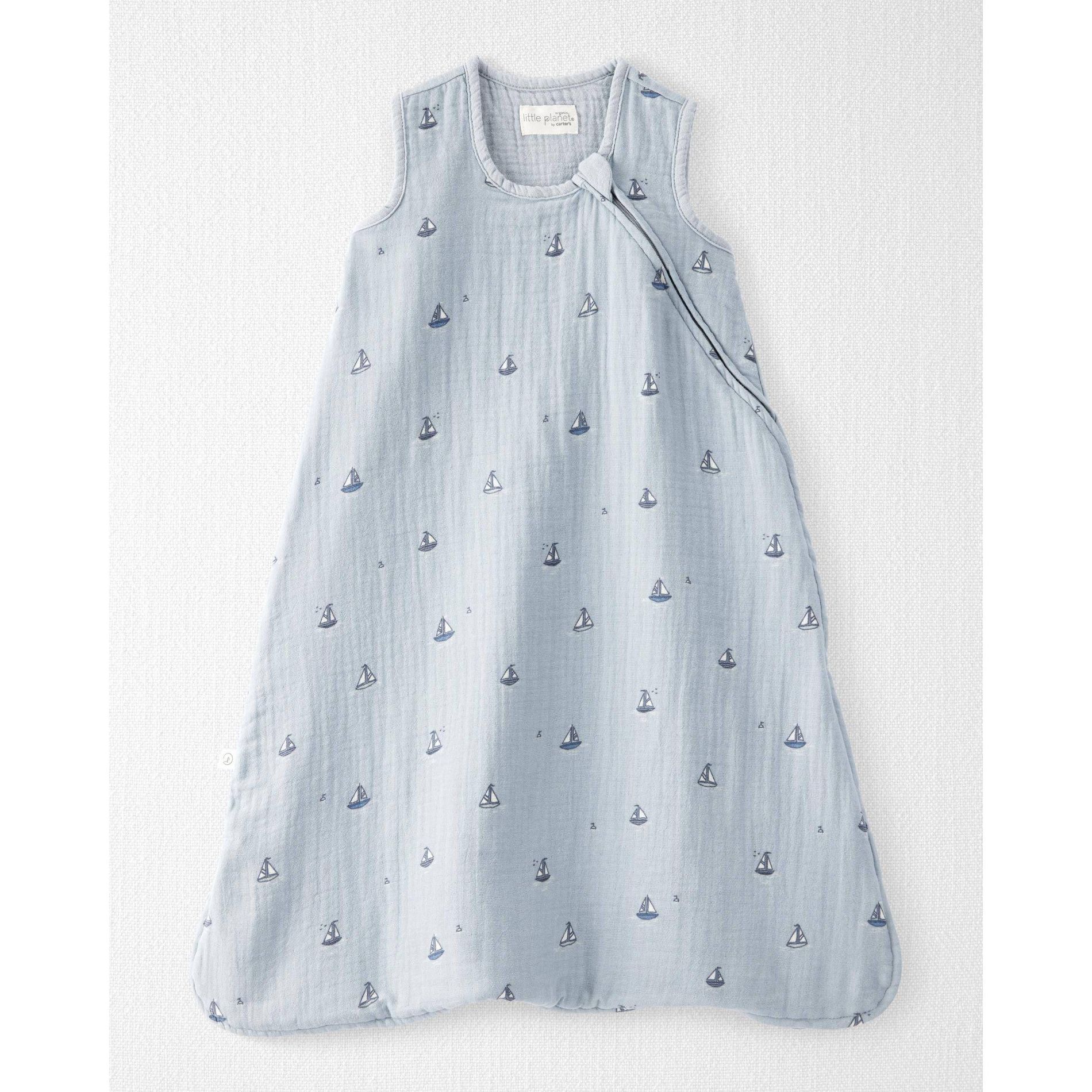 Little Planet by carter's Sleepbag - S - Gauze Blue Sailboat