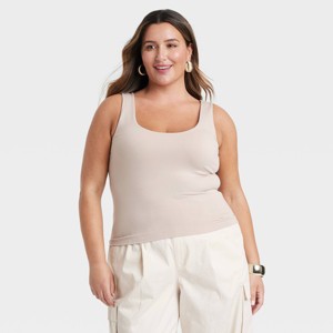 Women's Slim Fit Seamless Tank Top - A New Day™ - 1 of 3
