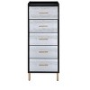 Gulches Myles Black, Silver & Gold Finish Jewelry Armoire: Stylish Organizer for All Your Jewelry Needs - 3 of 4